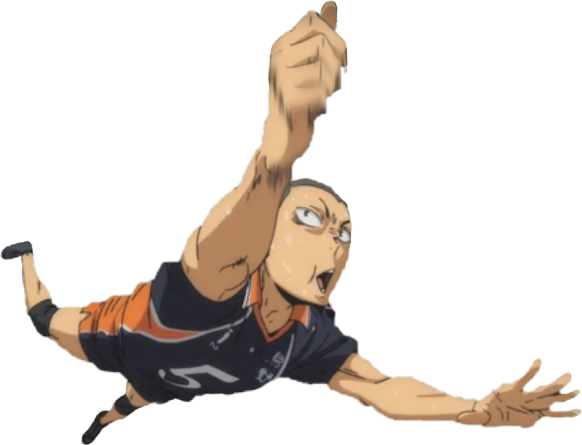 Haikyuu Anime Character Diving Save