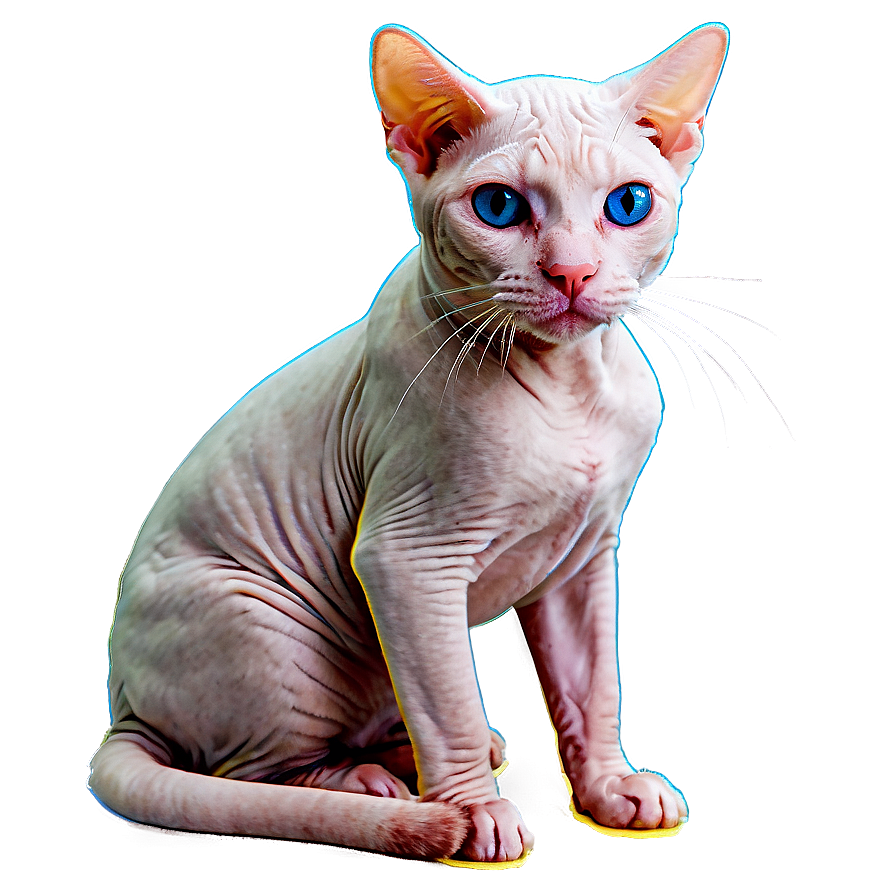 Hairless Cat With Toy Png Gsb2