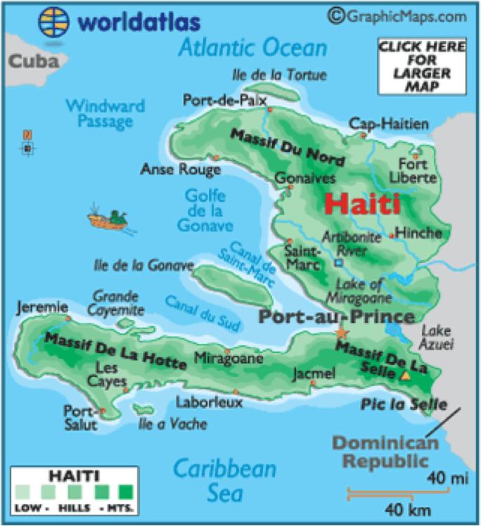 Haiti Geographical Map