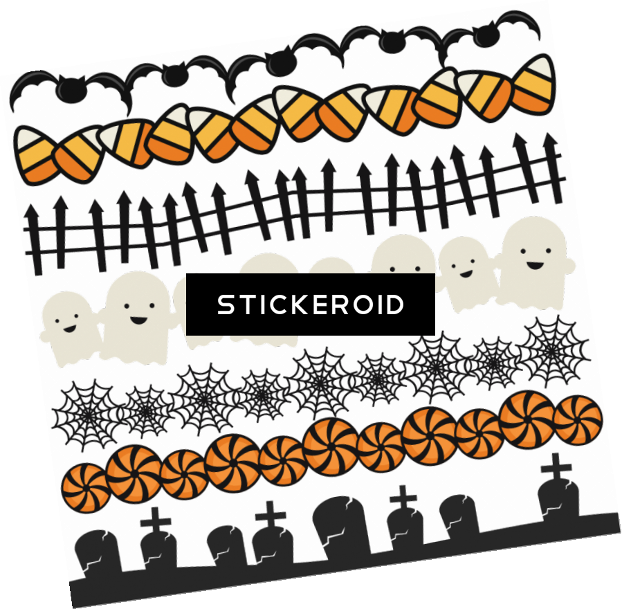 Halloween Border Clipart Candy Corn Ghosts