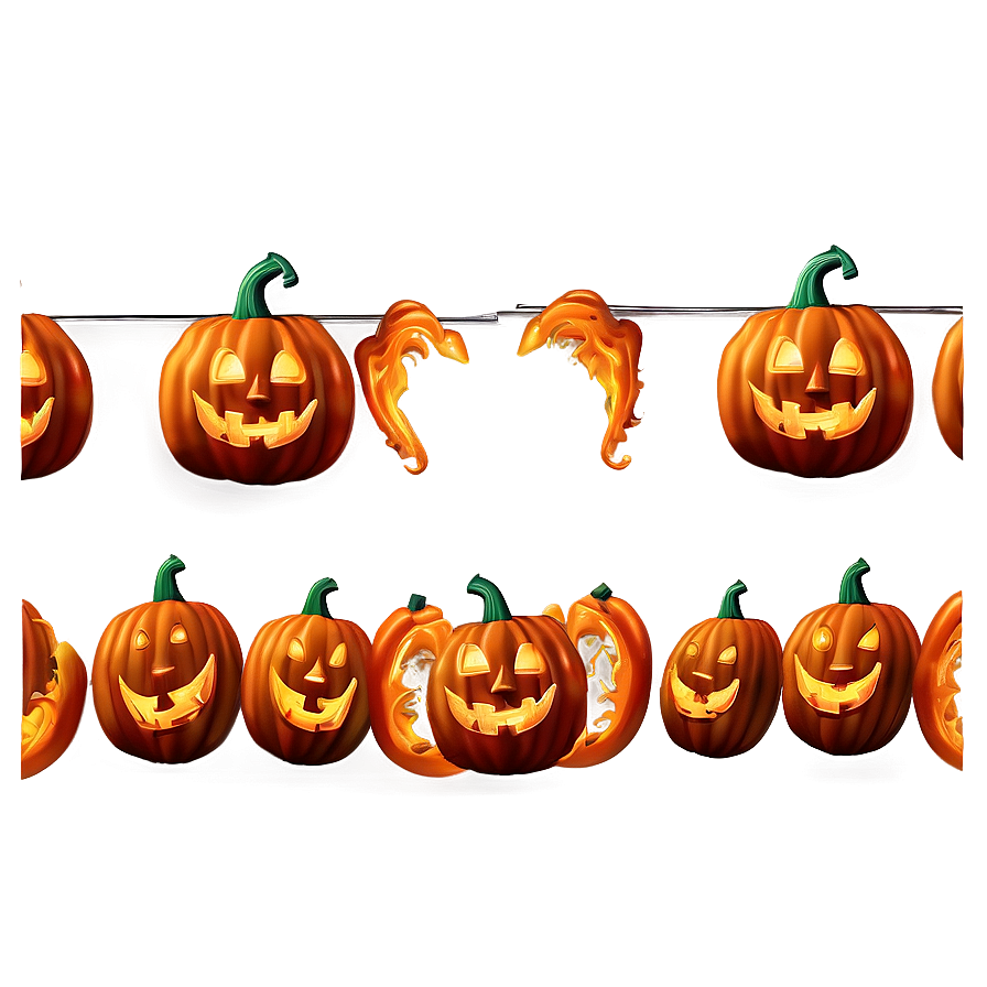 Halloween Border With Pumpkins Png Rnx