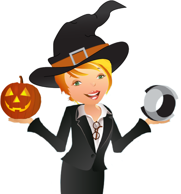 Halloween Businesswoman Cartoon