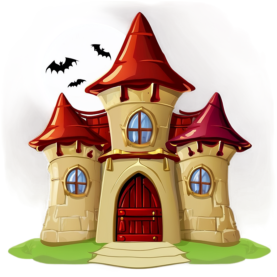 Halloween Cartoon Vampire Castle Png 06252024