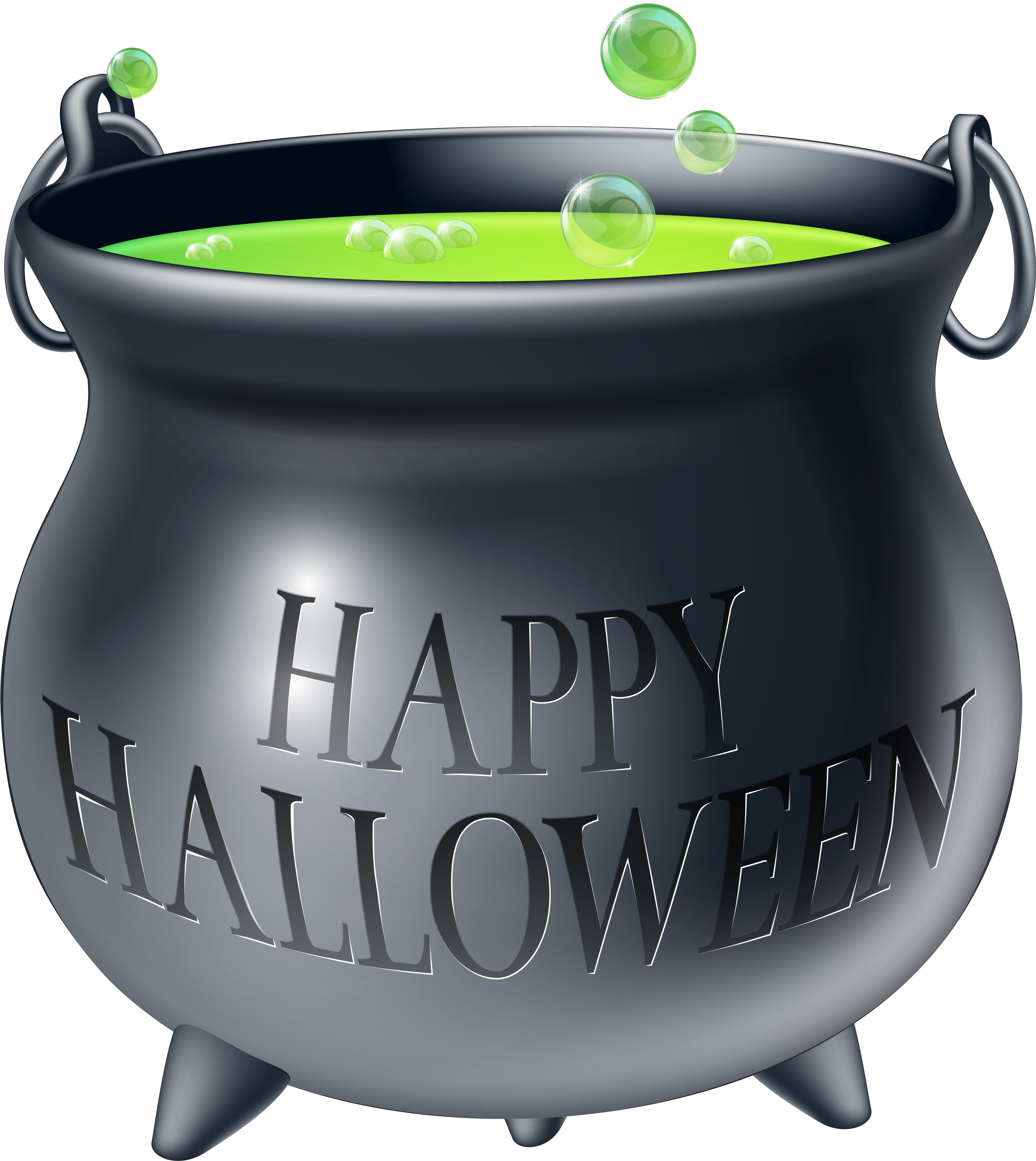 Halloween Cauldron Bubbling Green Potion