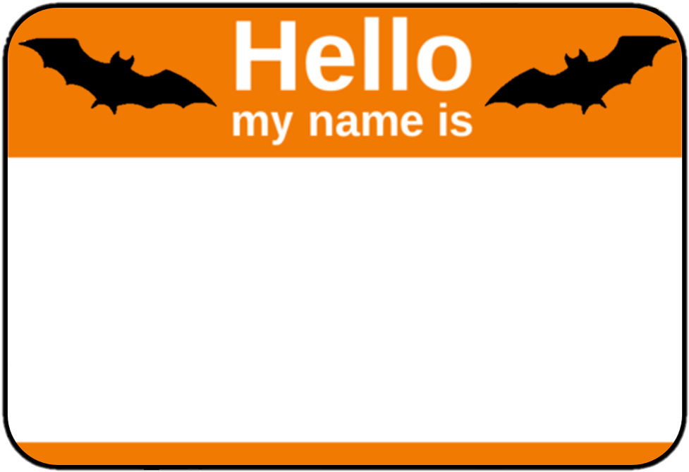 Halloween Name Tag Design