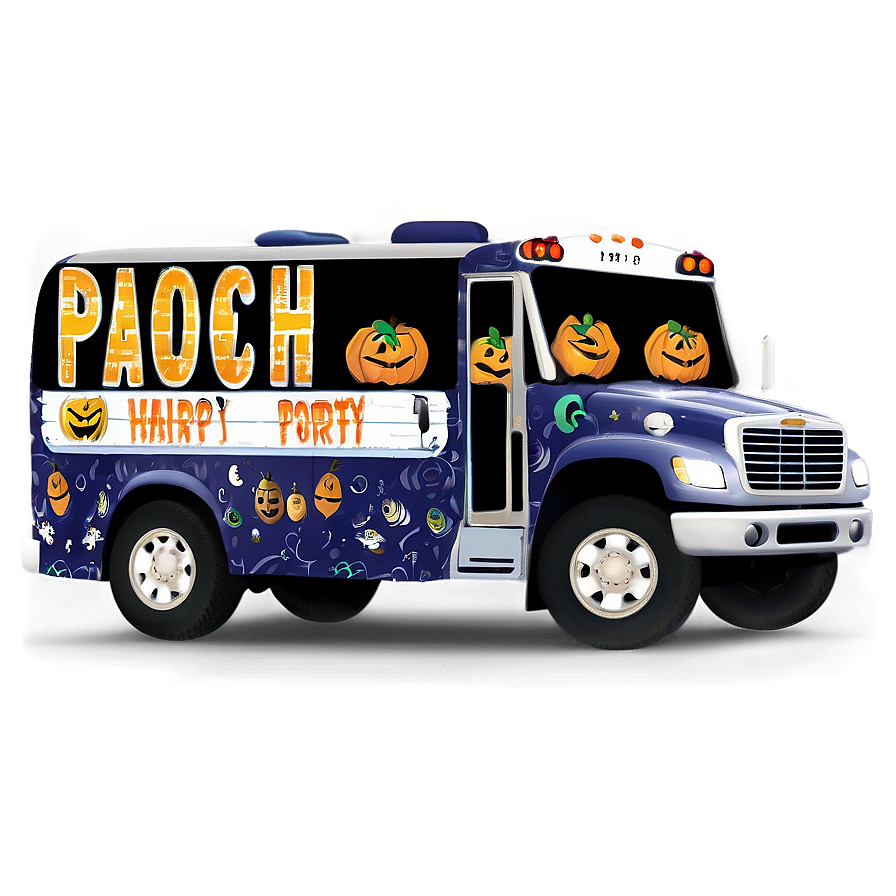 Halloween Party Bus Spooktacular Png Qyy5