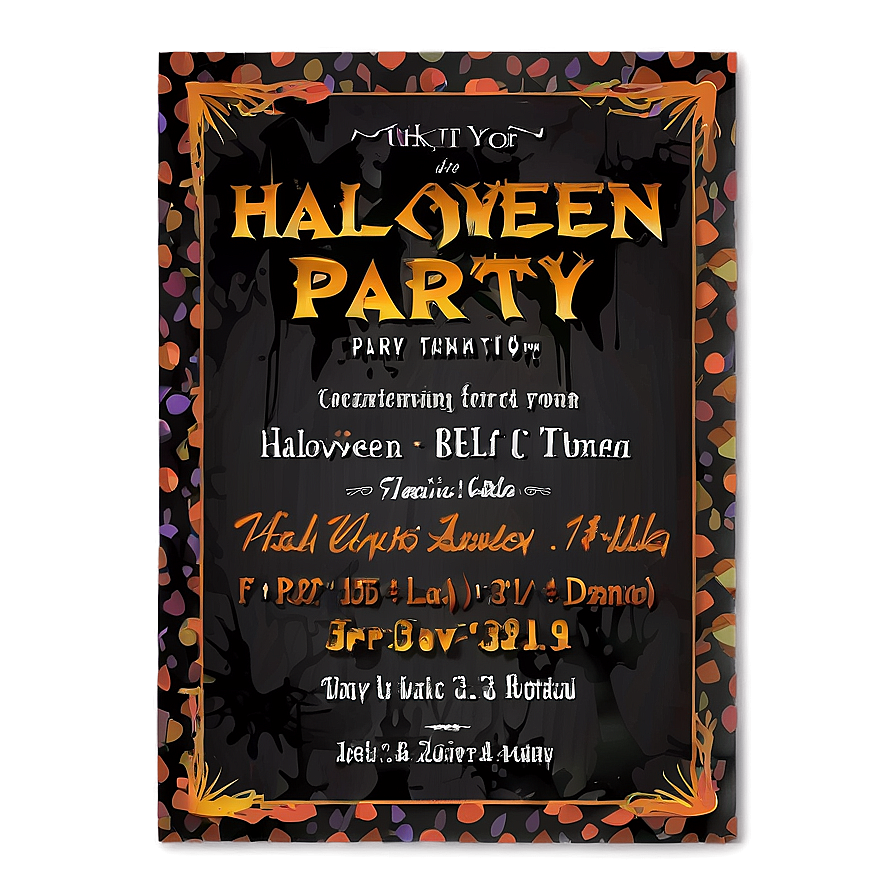 Halloween Party Invitation Png Umc