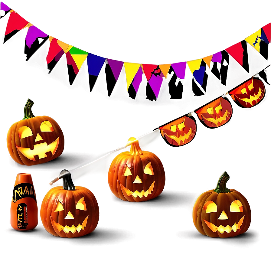 Halloween Party Pumpkin Carvings Png 32