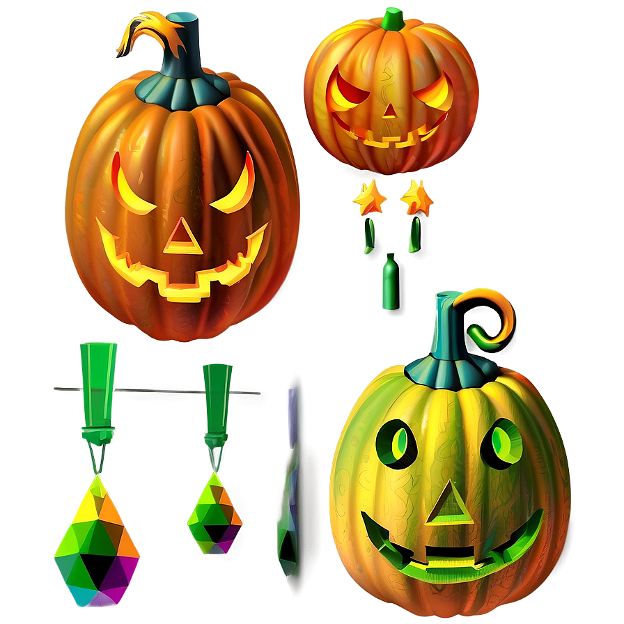 Halloween Pumpkin Decorations Png Jhm