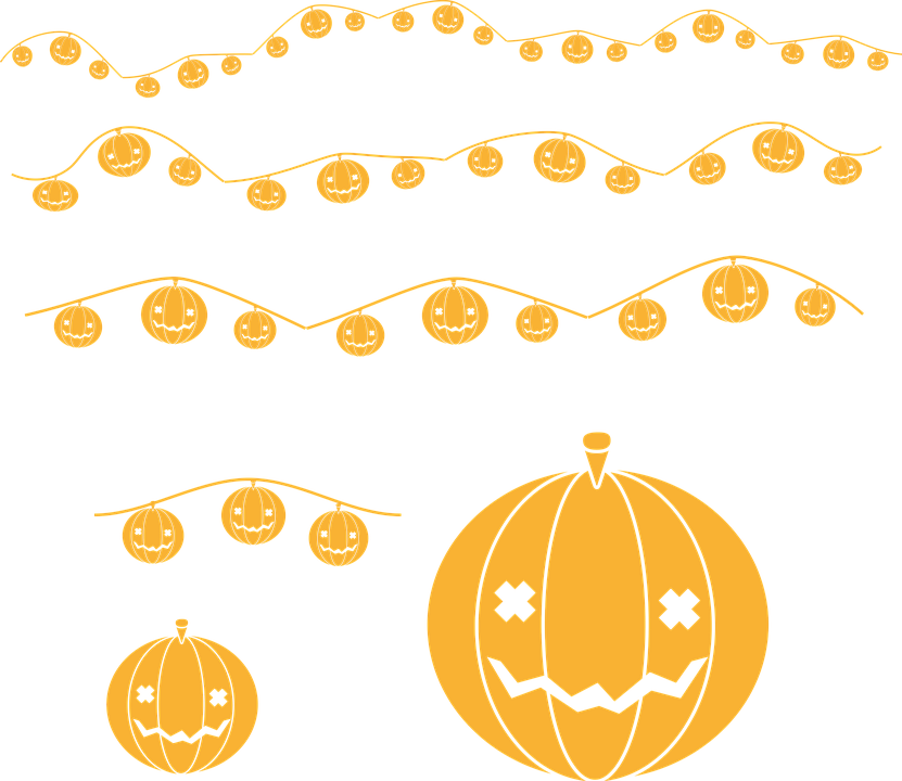 Halloween Pumpkin Garland Graphic