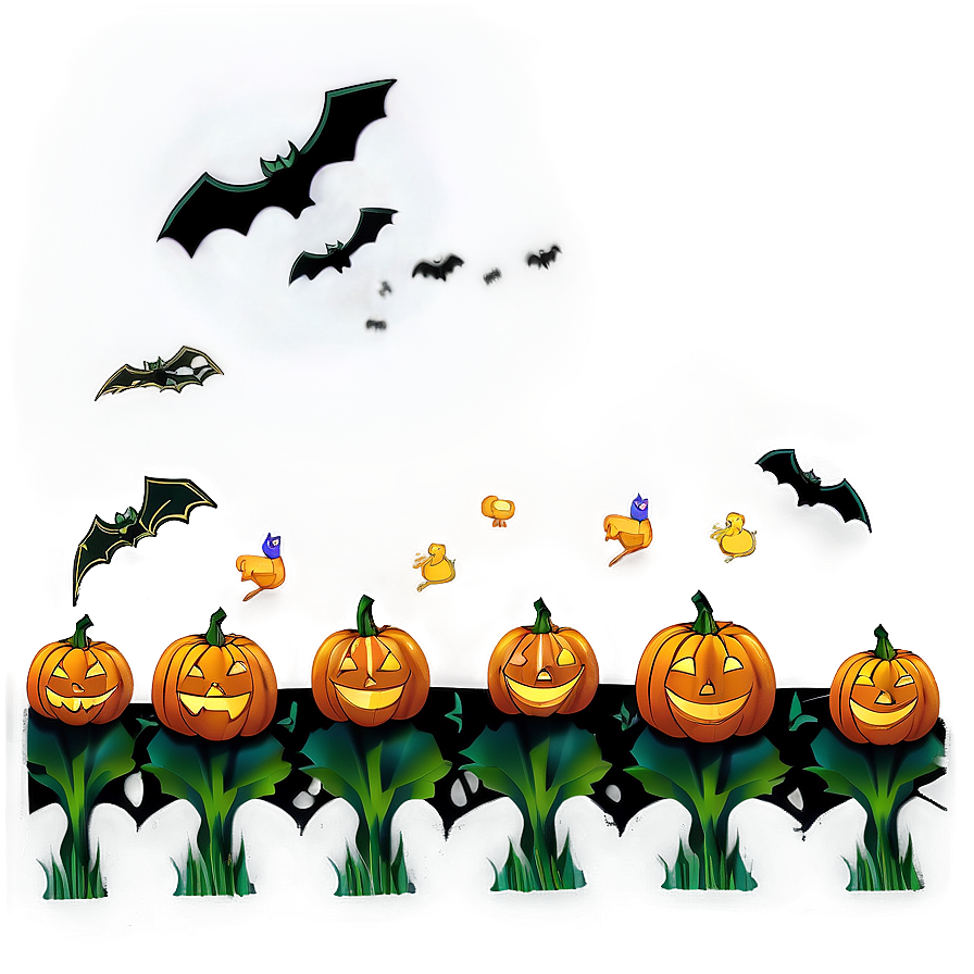 Halloween Pumpkin Patch Night Png 27