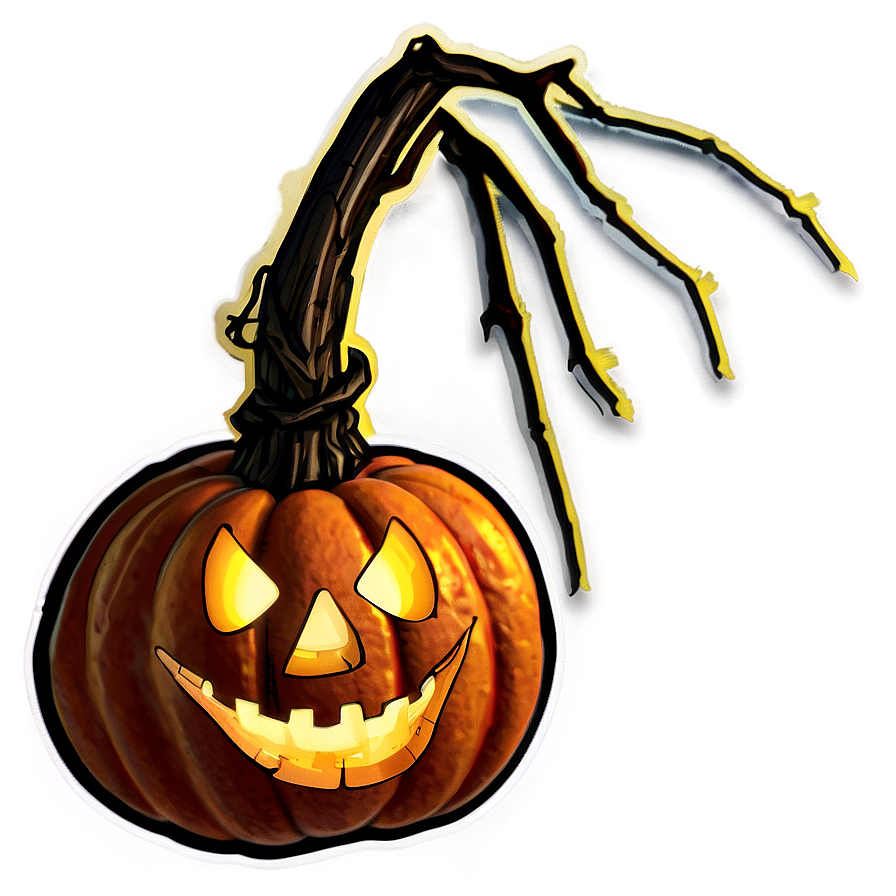 Halloween Pumpkin Sticker Png 05252024