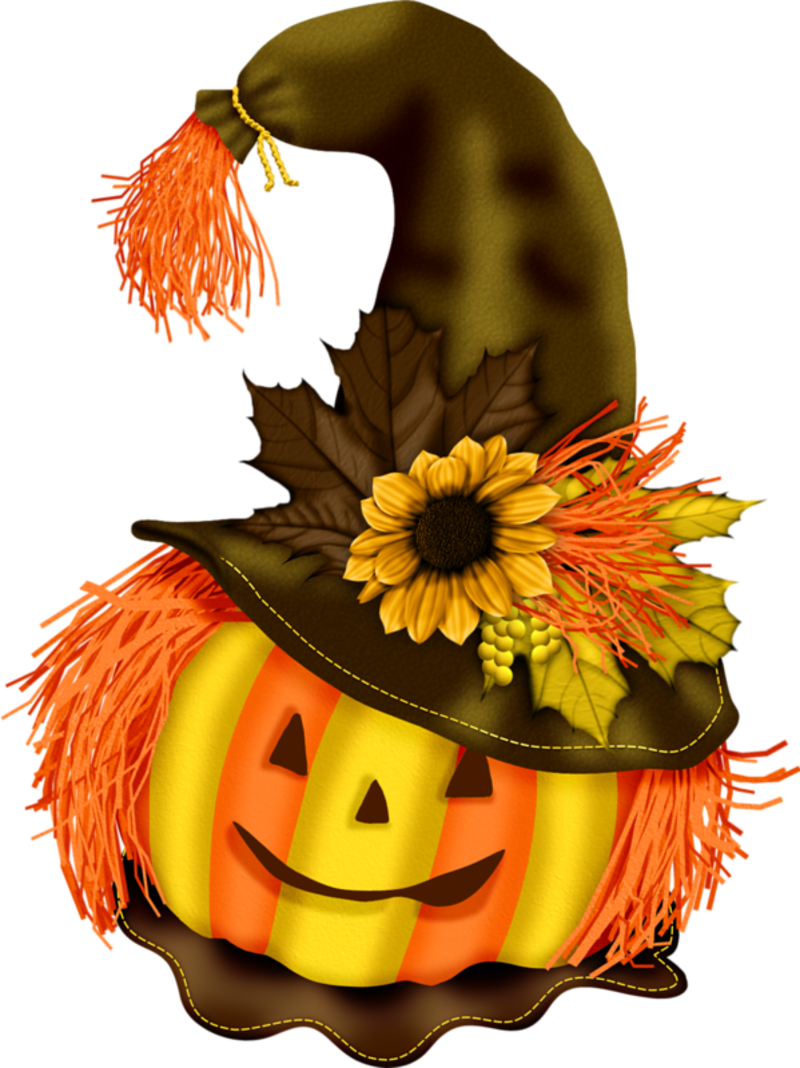 Halloween Pumpkin Witch Hat