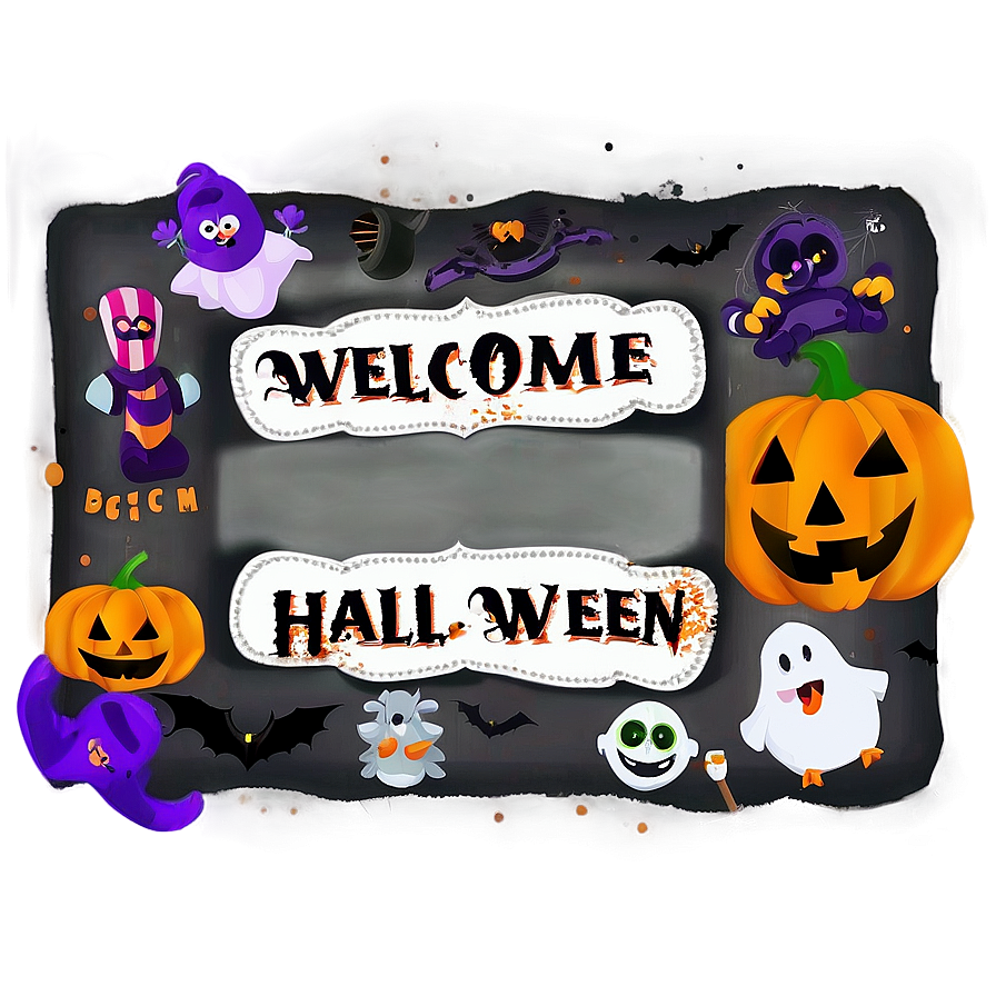 Halloween Theme Welcome Rug Png Xlp29