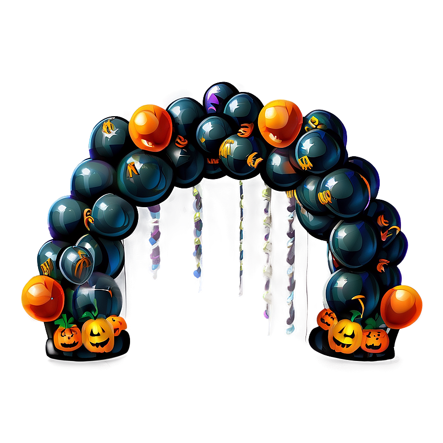 Halloween-themed Balloon Arch Png Coc