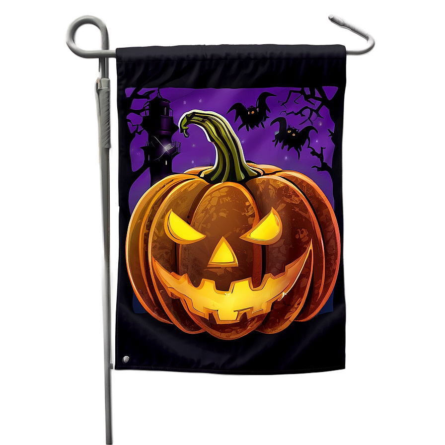 Halloween Themed Garden Flag Png Mny