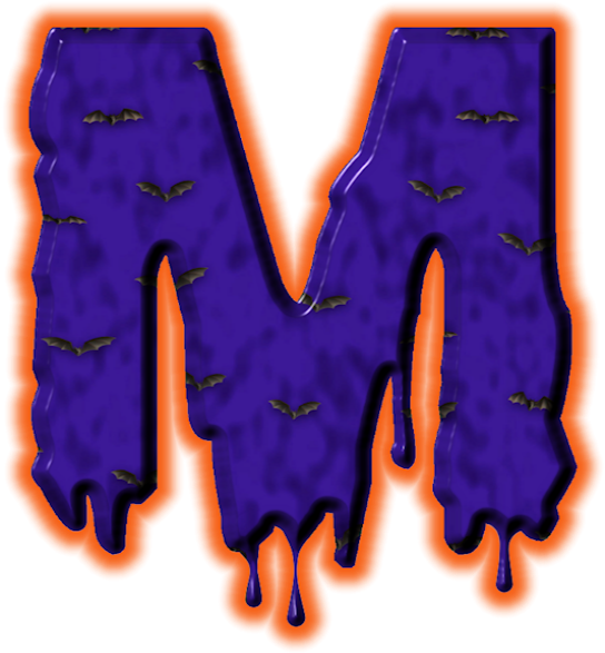 Halloween Themed Melting Letter M