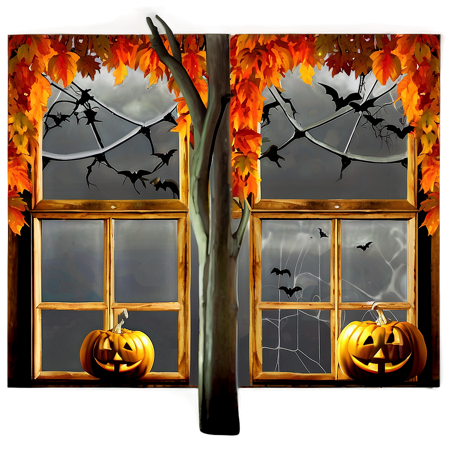 Halloween Themed Window Png 05042024