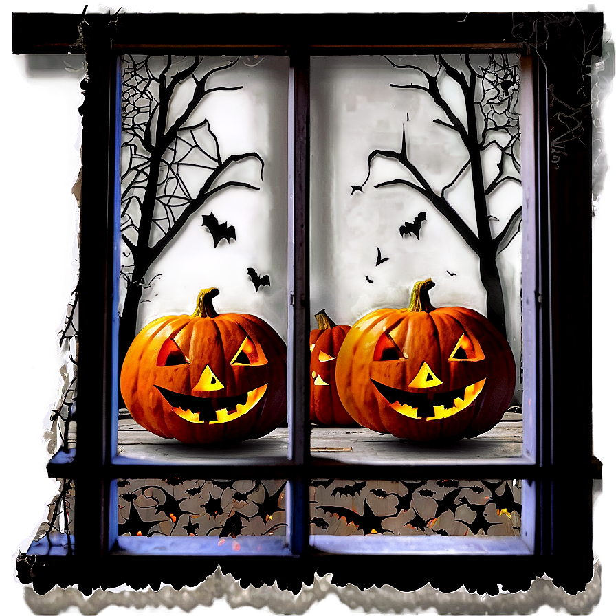 Halloween Themed Window Png 44