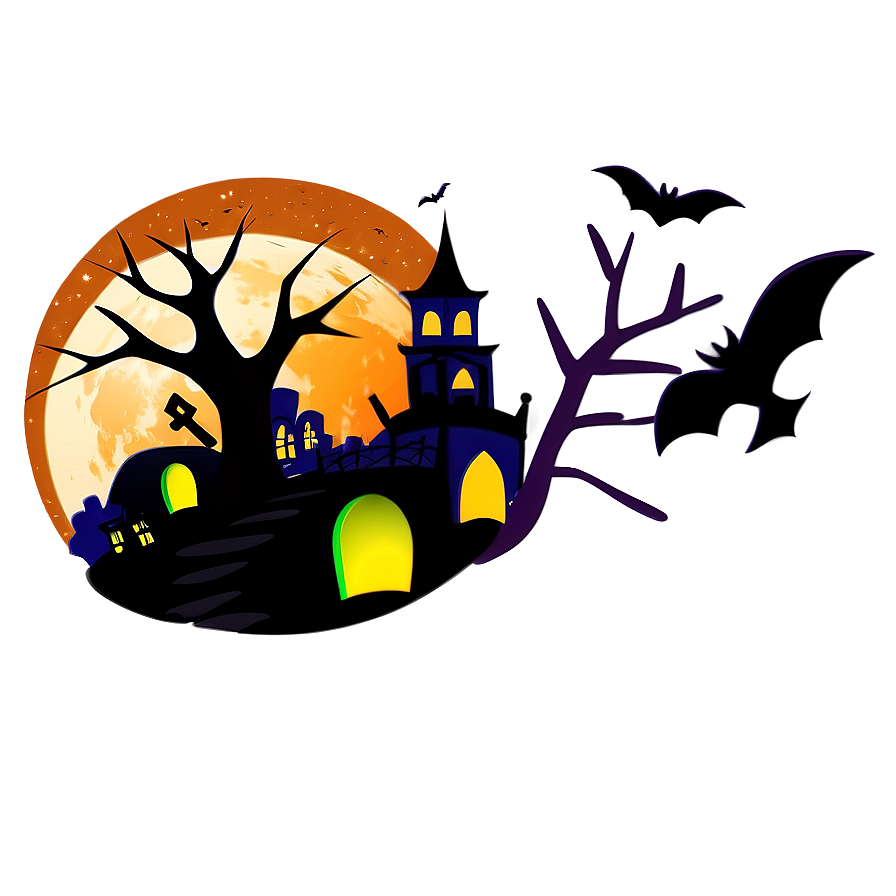 Halloween Town Scene Png 05212024