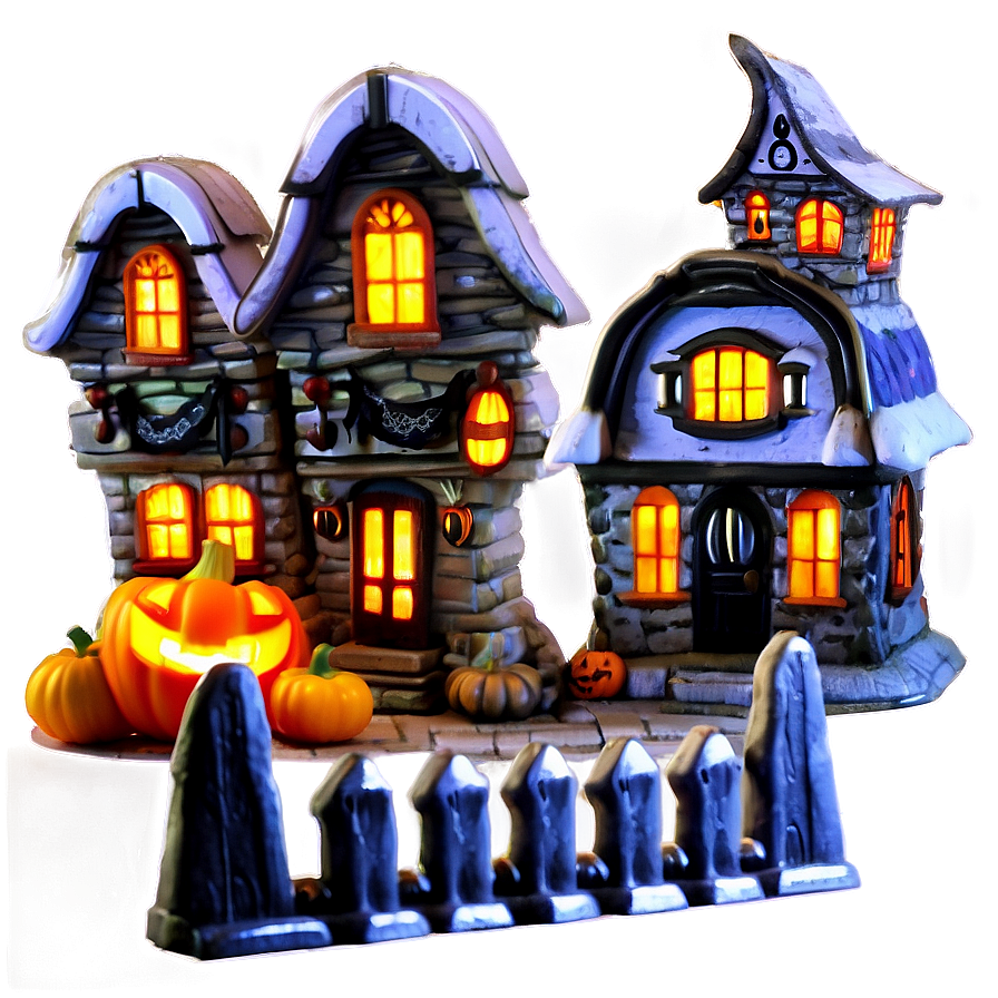 Halloween Village Sets Png 06212024