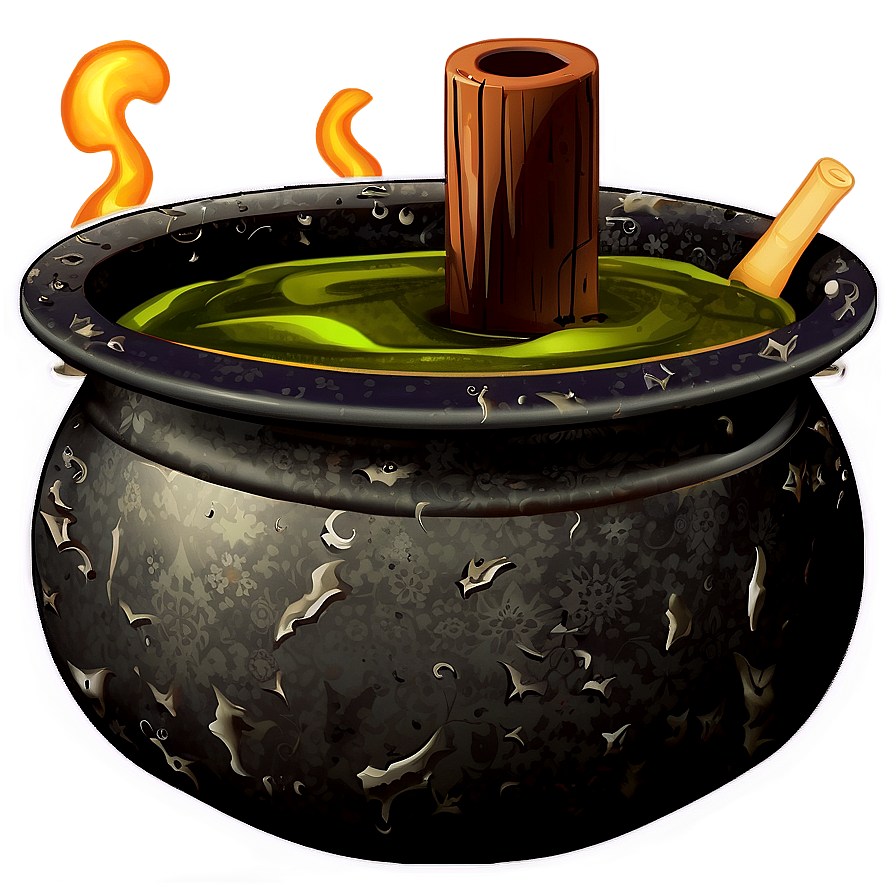 Halloween Witch Cauldron Png 06292024