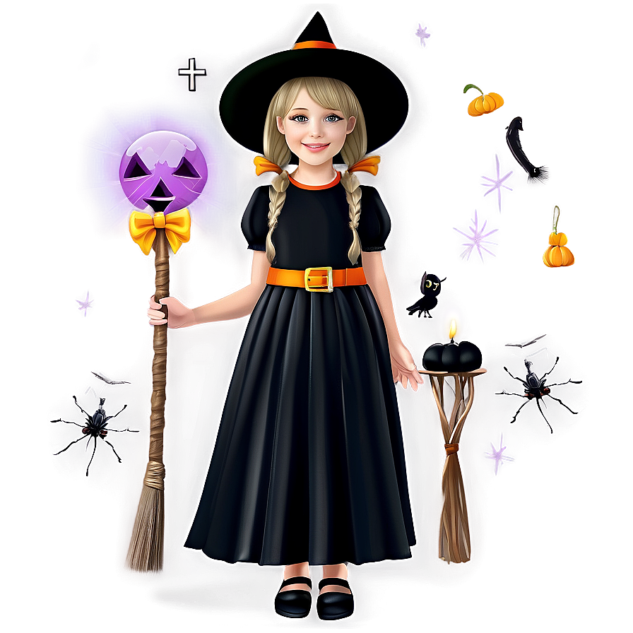 Halloween Witch Girl Png 05032024