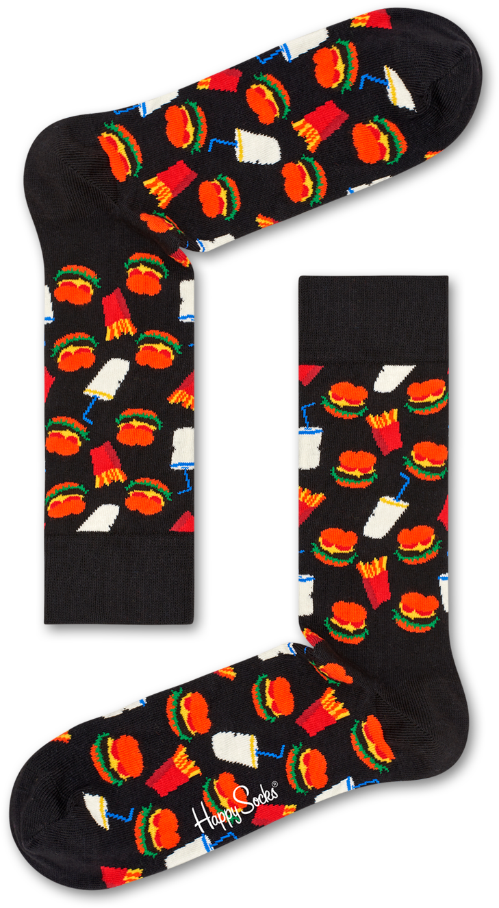 Hamburger Pattern Socks