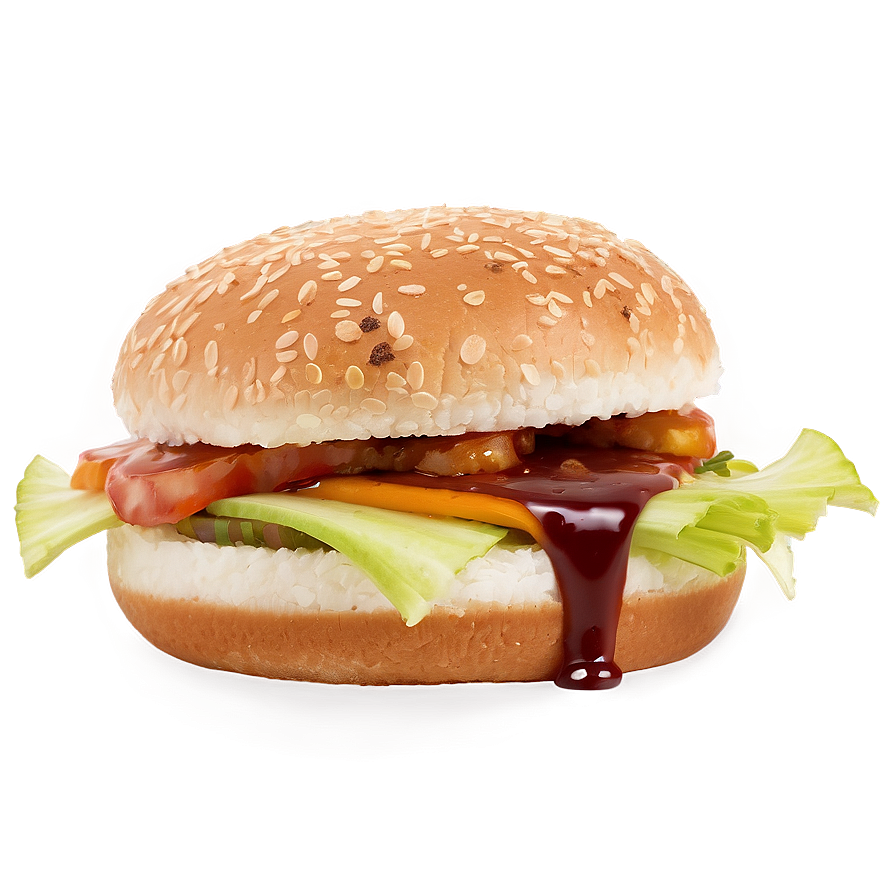 Hamburger With Bbq Sauce Png Hrh81