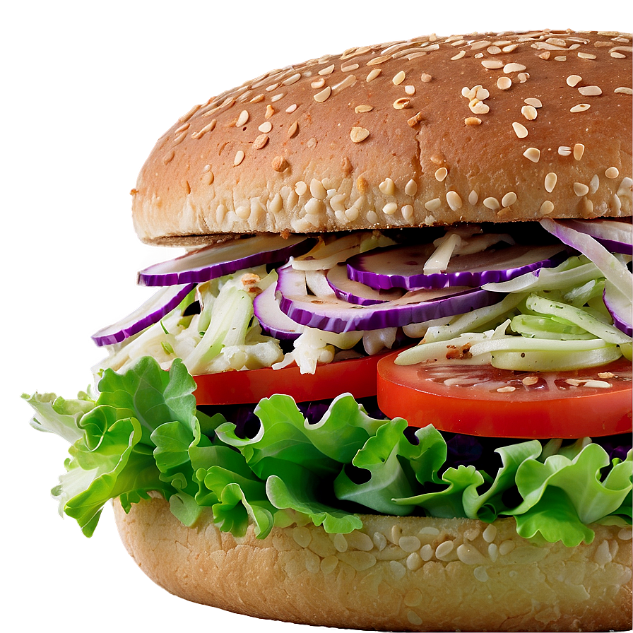 Hamburger With Coleslaw Png 05242024