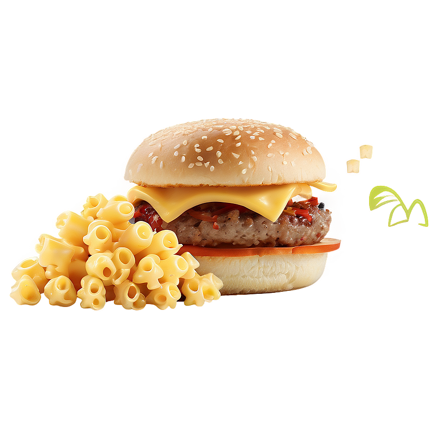 Hamburger With Mac And Cheese Png 05242024