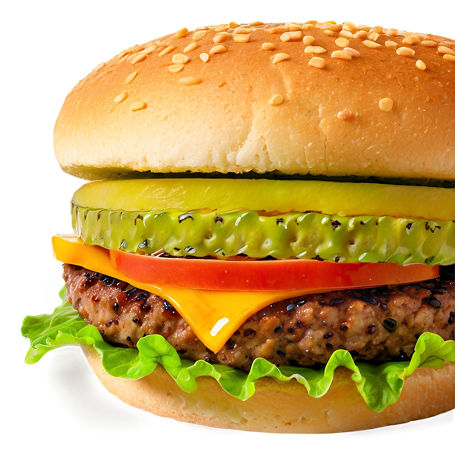 Hamburger With Pickles Png Xlx