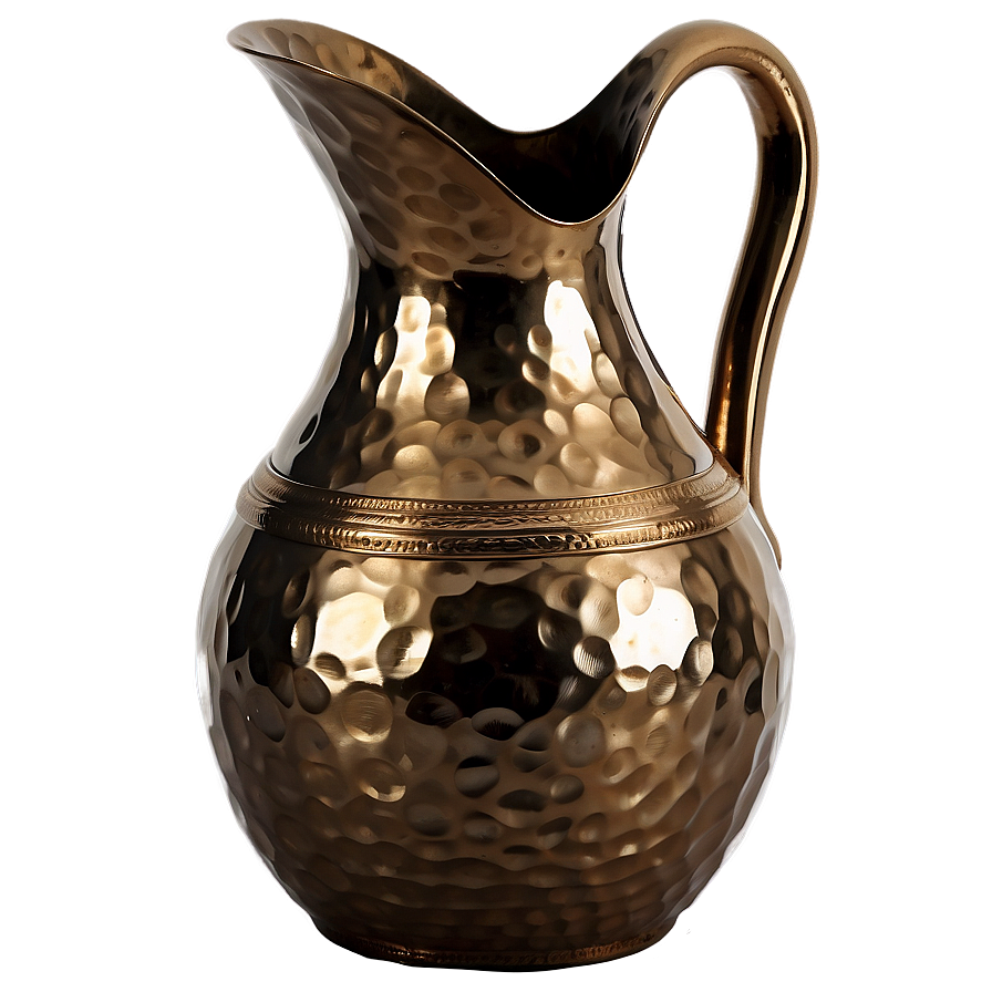 Hammered Bronze Pitcher Png Icw