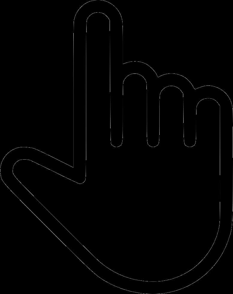 Hand Cursor Outline Graphic