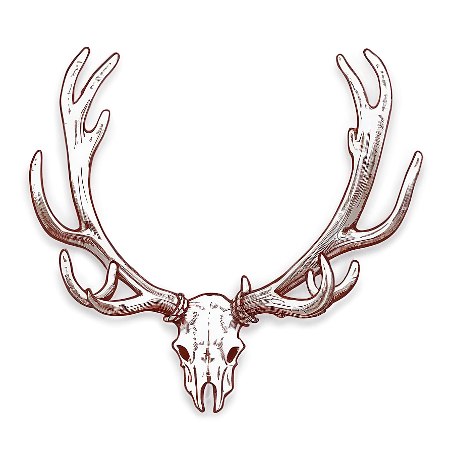 Hand-drawn Antler Png 06212024