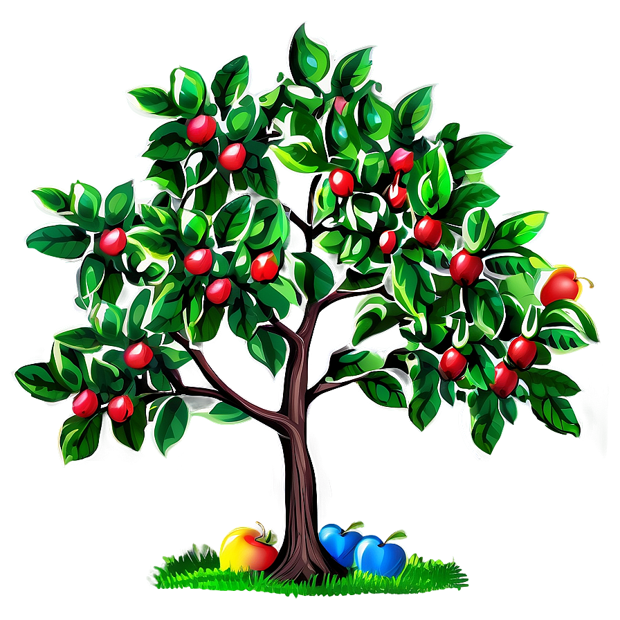 Hand Drawn Apple Tree Png 4