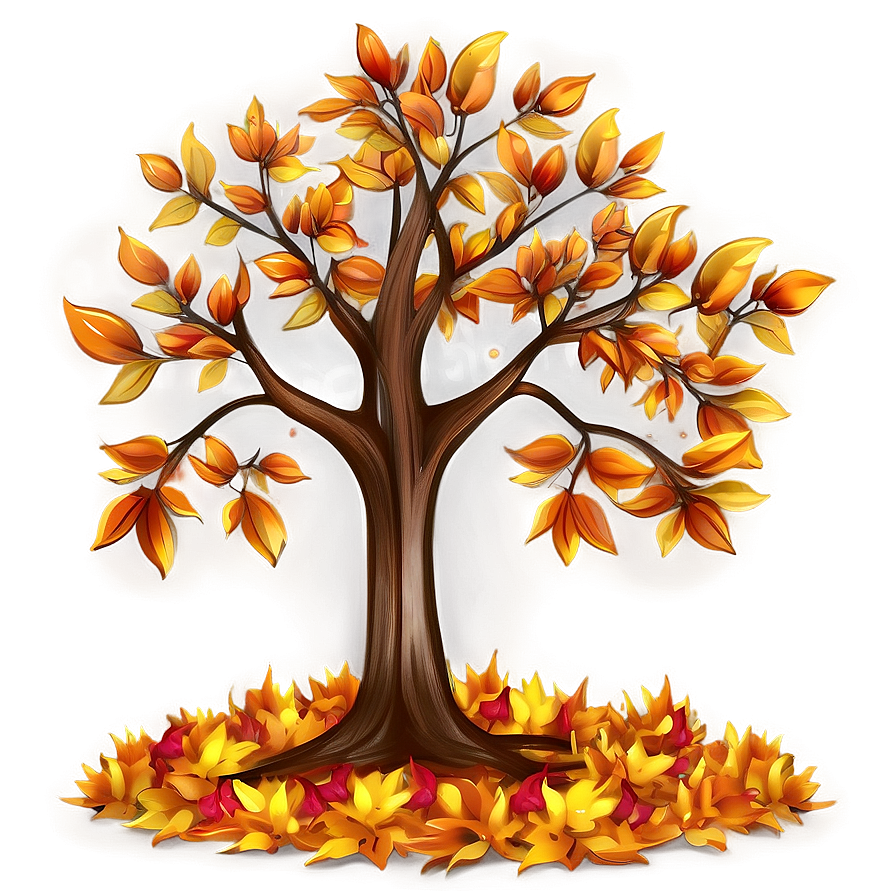 Hand Drawn Autumn Tree Png Tjh