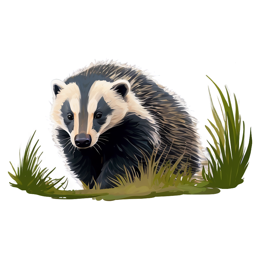 Hand-drawn Badger Sketch Png 06242024