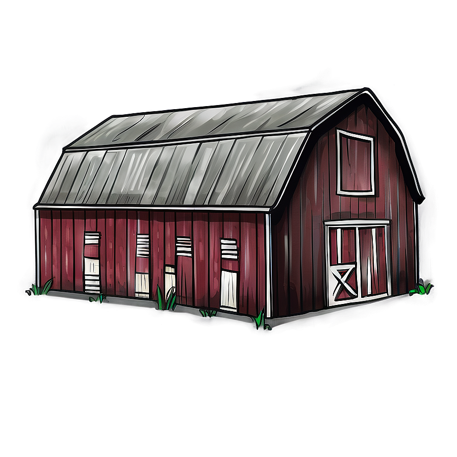 Hand Drawn Barn Sketch Png Pvf