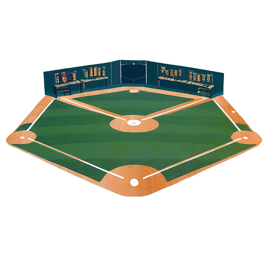 Hand-drawn Baseball Diamond Sketch Png 56