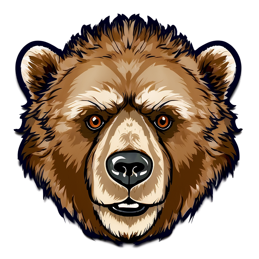 Hand Drawn Bear Face Png Kqq