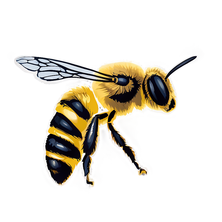 Hand-drawn Bee Png 06252024