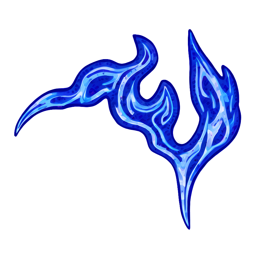 Hand-drawn Blue Flame Png Eoo