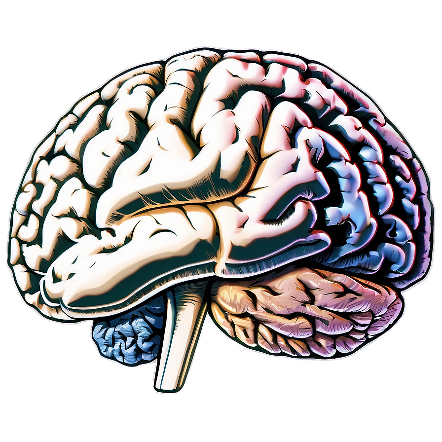 Hand-drawn Brain Sketch Png Krx39