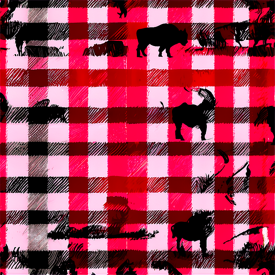 Hand Drawn Buffalo Plaid Png Vwf