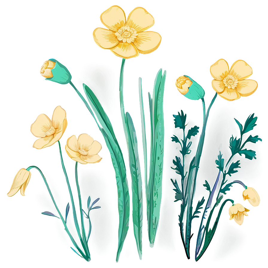 Hand-drawn Buttercup Png 14