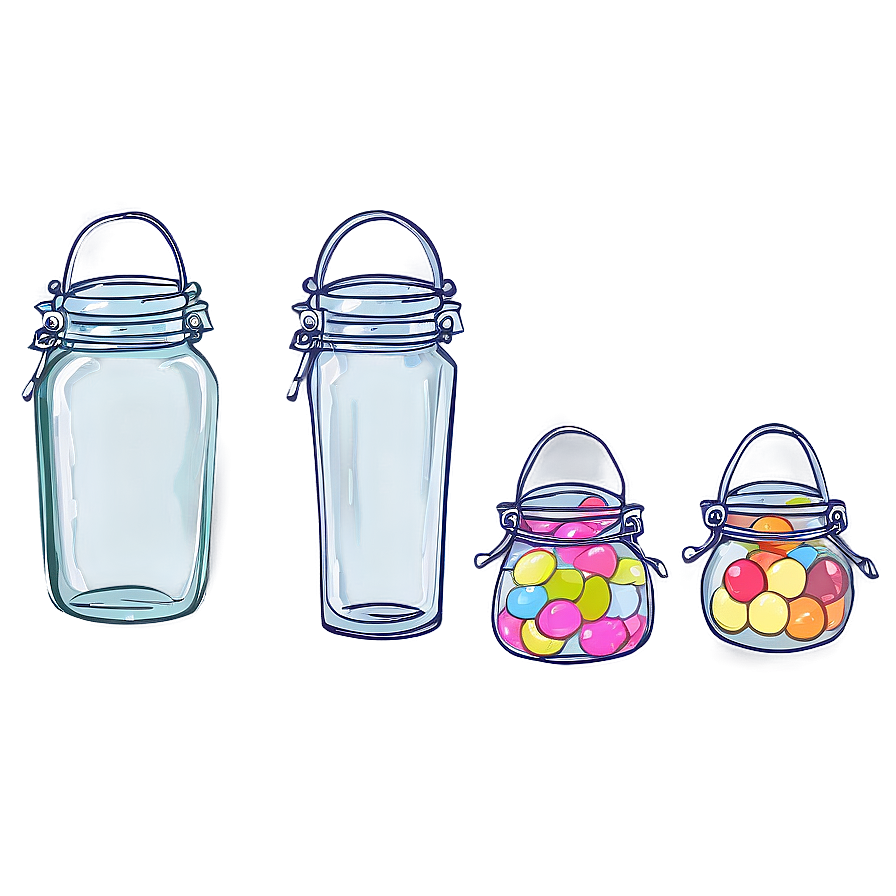 Hand Drawn Candy Jar Png 06292024