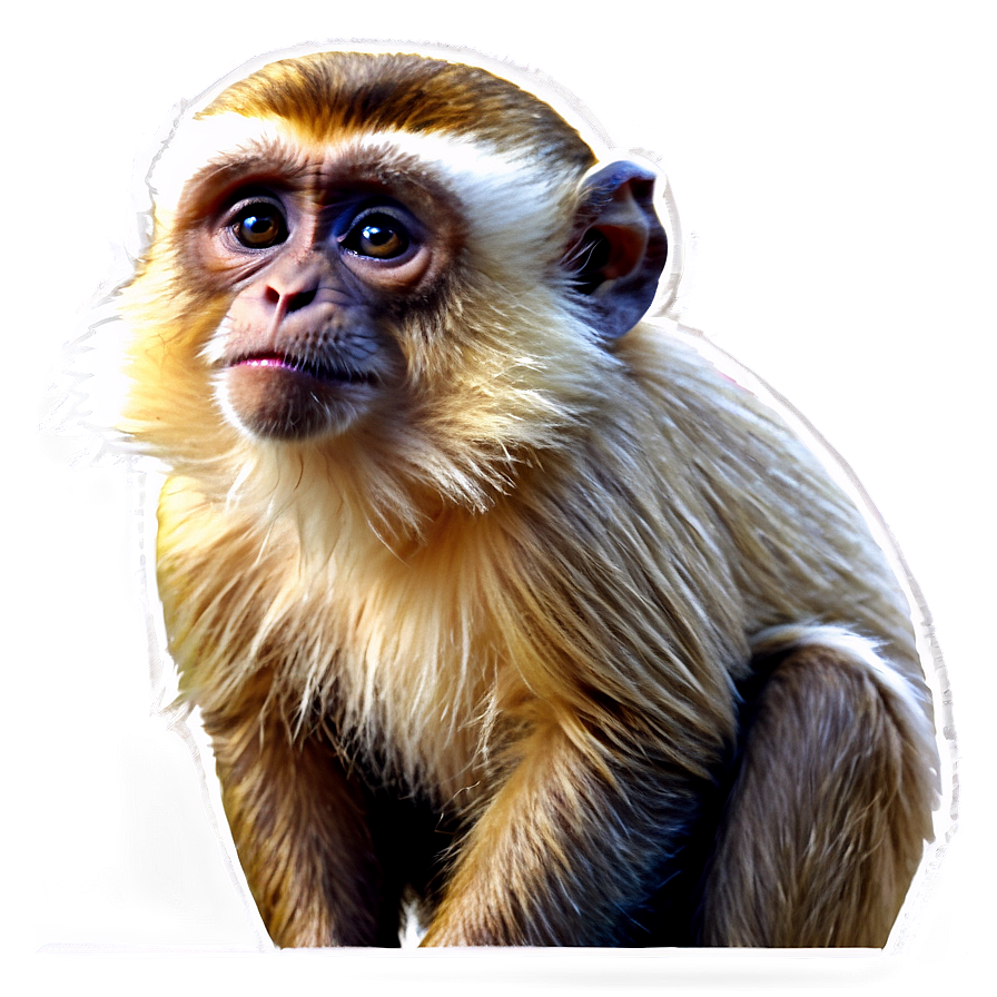 Hand Drawn Capuchin Monkey Png 13