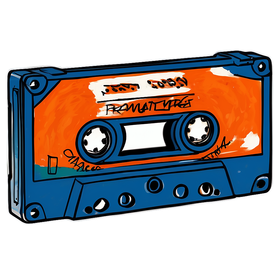 Hand Drawn Cassette Tape Png 80