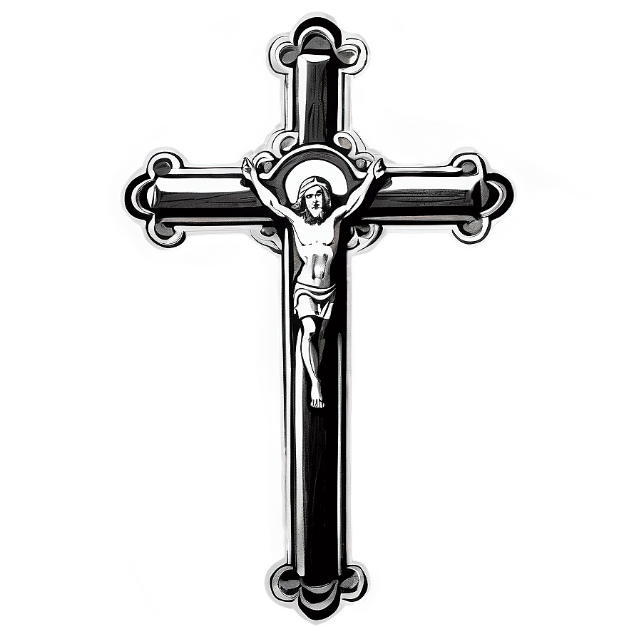 Hand-drawn Catholic Cross Sketch Png Jek